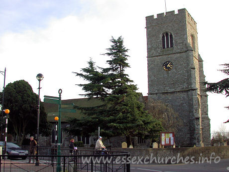 St Clement, Leigh-on-Sea Church - The tower is around 80ft in height, and is constructed from 
Kentish ragstone.
