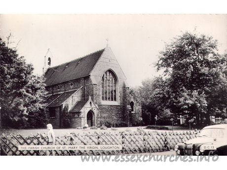 St Mary the Virgin, Loughton Church - Postcard by Cranley Commercial Calendars, Ilford, Essex.
