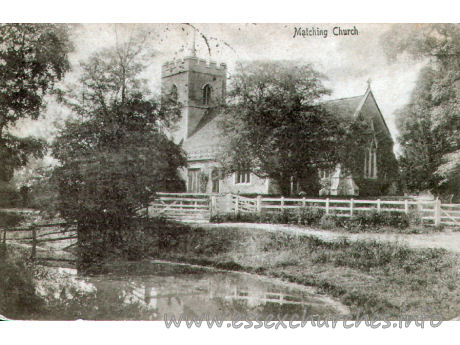 St Mary the Virgin, Matching Church - Postcard - A. Maxwell, Photographer, Bishop's Stortford