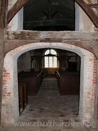 St Mary, Mundon Church - 



Looking E into the nave, from the square area directly beneath 
the belfry.



