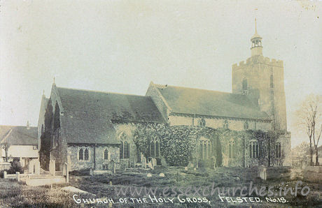 Holy Cross, Felsted Church - Postcard by Aeroplane Publishing Company.



