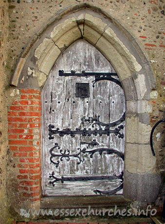 St Mary, Buttsbury Church - The N door proudly displays some wonderful 
medieval metalwork, with some dating from C13.






