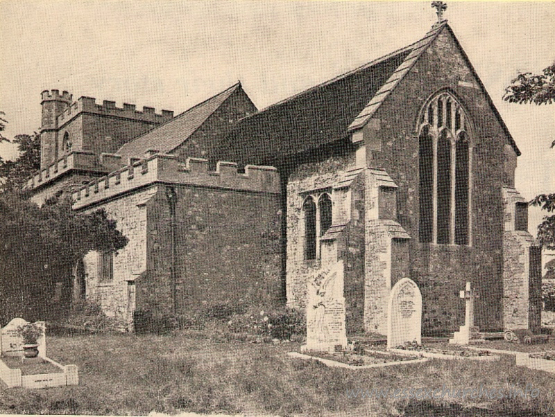 St John the Baptist, Mucking Church - Image by Lionel E. Day - from Essex Countryside, Spring 1955.