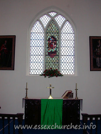 St Giles, Mountnessing Church - The altar and E window.



