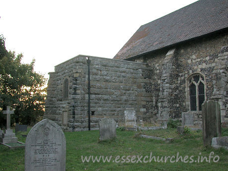 , East%Tilbury Church - This tower was started in 1917, in memory of those who had 
given their lives in the Great War.
