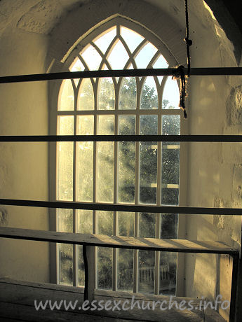 All Saints, Vange Church - The West window, as seen from the West gallery.


