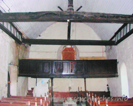 All Saints, Vange Church - The West end, before repairs commenced. Taken 
from a picture on display within the church.

