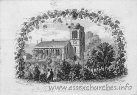 St Thomas of Canterbury, Brentwood Church - St Thomas church, as built, 1835-1839.
W.W. Brown, del. - Rock & Co. London