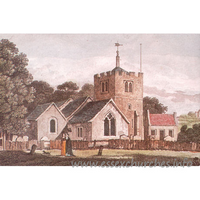 St Peter & St Paul, Grays Church - GRAYS PARISH CHURCH ESSEX
 
This view shows the church before its Victorian restoration with the first Palmer's School building alongside and Belmont Castle in the distance. An engraving of 1807 from Dr Hughson's Description of London.
A Thurrock Museum postcard.