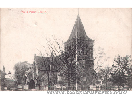 St Peter & St Paul, Grays Church - Postcard - Wilson & Whitworth Ltd., Printers, Grays.