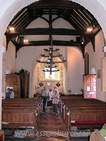 St Andrew, South Shoebury Church - Looking west from the chancel.
