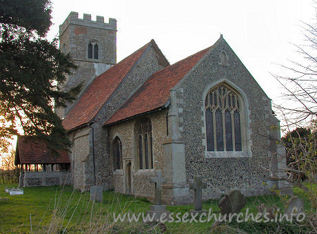 St Botolph, Beauchamp Roding Church - We reached Beauchamp Roding towards the end of an afternoon in which I had planned to 'do' all of the Rodings. The tower seen in this image is fortunate to still be standing. When Pevsner first visited this church, it was in an extremely precarious state.