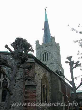 St Andrew, Hornchurch Church - The C13 chancel, with its rather newer buttressing.