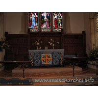 St Edmund, Abbess Roding Church - The chancel and altar.