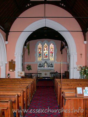 St Catherine, Wickford Church - Looking east towards the chancel.