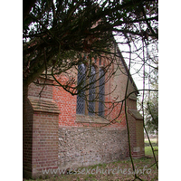 All Saints, Berners Roding Church - 



An early C16 brick E window.



