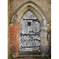 St Mary, Buttsbury Church - The N door proudly displays some wonderful 
medieval metalwork, with some dating from C13.





