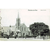 Christ Church, Clacton-on-Sea  Church - 


"Platino-Photo" Postcard. Pictorial Stationery Co., Ltd. 
London.
Printed at the works in Hamburg.
Peacock Brand Trade Mark.










