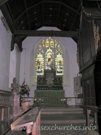, Great%Bardfield Church - The chancel. I cannot help but feel that the organ steals most of the light from this area.