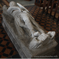 St Mary, Hatfield Broadoak Church - Effigy of Robert de Vere, third Earl of Oxford.