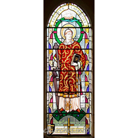 St Laurence & All Saints, Eastwood Church - 



Window in S wall, depicting St Laurence.















