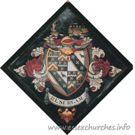 , Theydon%Mount Church - 




This is the hatchment of Sir William Smijth, 7th Bt., who died 
1823.



