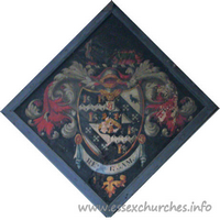 St Michael, Theydon Mount Church - 




This hatchment belongs to Sir Thomas Smijth, 9th Bt, who died 
1838.



