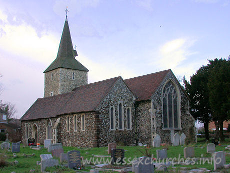 St Mary, Stifford Church - This view from the South East shows the late C13 S chancel 
chapel with its lancet windows.

