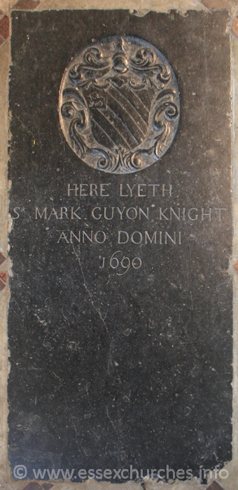 St Peter ad Vincula, Coggeshall Church - Here lyeth Sir Mark Guyon Knight. Anno Domini 1690.