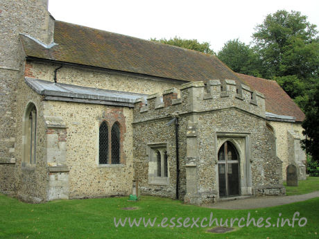 St Mary the Virgin, Henham Church - This embattled S porch dates from C15.
