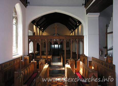 All Saints, Nazeing Church - Looking westwards, from the altar.