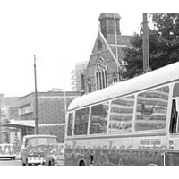 Trinity (Free Church of England), Southend-on-Sea  Church - This is a cropped version of an original supplied by Essex Bus Enthusiasts Group collection, courtesy Chris Stewart.
Click here to see the original.
 
Reproduced by kind permission of SCT'61 Website.