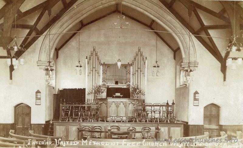 Methodist Free Church (Trinity Methodist Church), Westcliff-on-Sea  Church - Many thanks to Tony Brown for supplying the scan of this rare postcard, which is postmarked 1910.