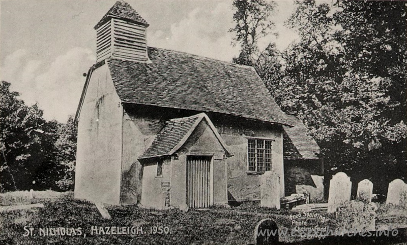 St Nicholas, Hazeleigh Church - A Fred Spalding postcard.
